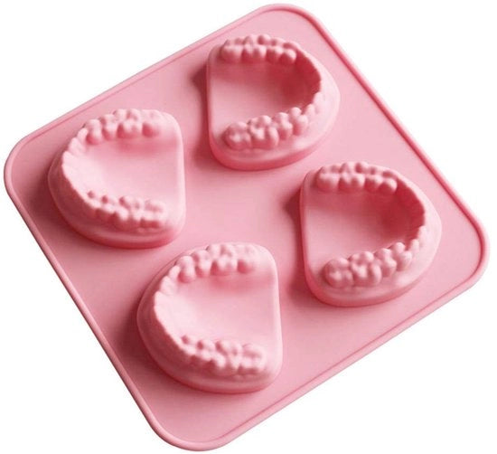Scatola per ghiaccio a forma di dente in silicone