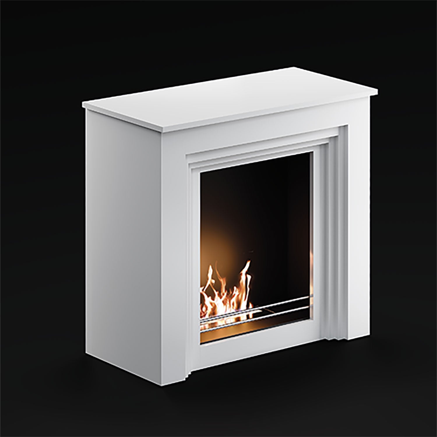 Camino a Bioetanolo da Pavimento 70x30x72 cm 2000W 1L Falcade Bianco