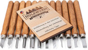 Set di utensili per taglio per legno, verdure, frutta e altro - 12 pezzi