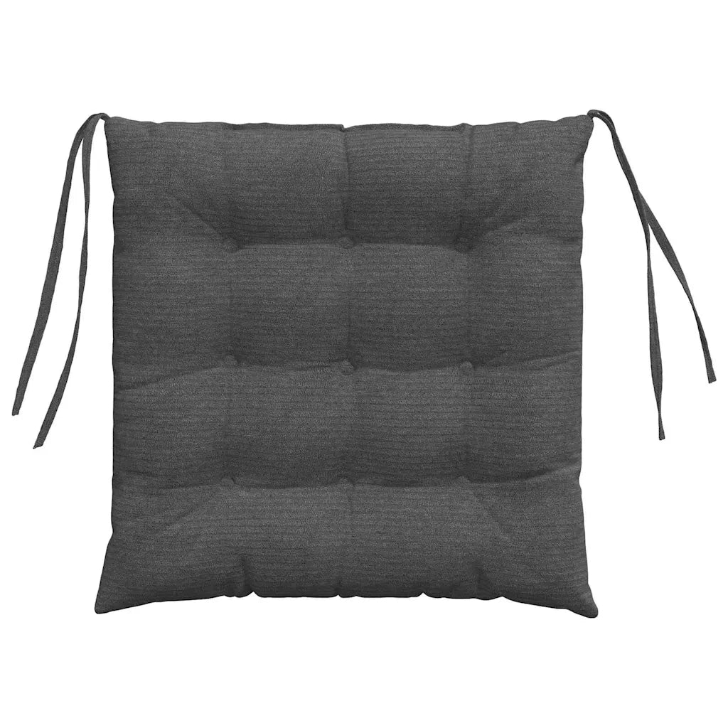 Cuscini per Seduta 4 pz | Cuscini per sedie Grigio scuro 40 x 40 x 6 cm