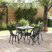 Set di Tavolo da Giardino 5 pcs Nero Alluminio pressofuso 3334753