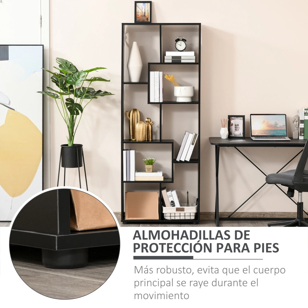 Libreria Moderna Stretto ¨C zephmum ¨C Nero 70x24x178 cm