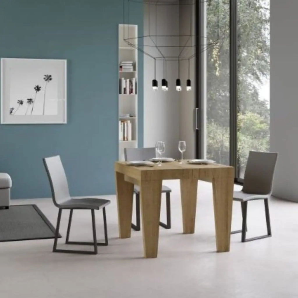Tavolo allungabile 90/246x90 cm Spimbo colore quercia natura