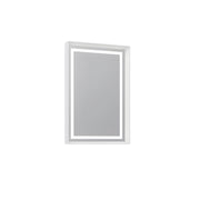 Specchio decorativo in legno "Craft 60 x 90 v2" - 60 x 10 x 90 cm - Bianco opaco
