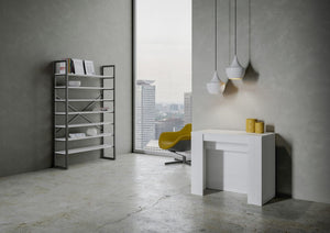 Consolle Allungabile 90-296x48x77 cm in Nobilitato Bianco