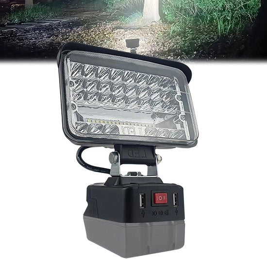 Lampada LED da lavoro in dotazione con 48 lampadine e 48 catenelle per uso garage, campeggio, cantiere