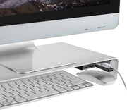 Supporto per due monitor, sollevatore metallico per monitor