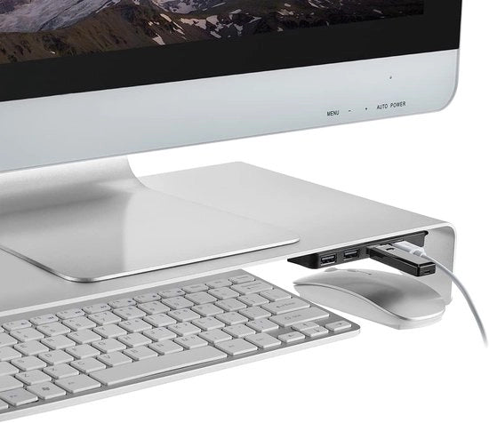 Supporto per due monitor, sollevatore metallico per monitor