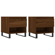 2 pz Tavolini salotto | Tavolino da caff¨¨ | Tavolino da Soggiorno Rovere Marrone 50x46x50 Legno Multistrato