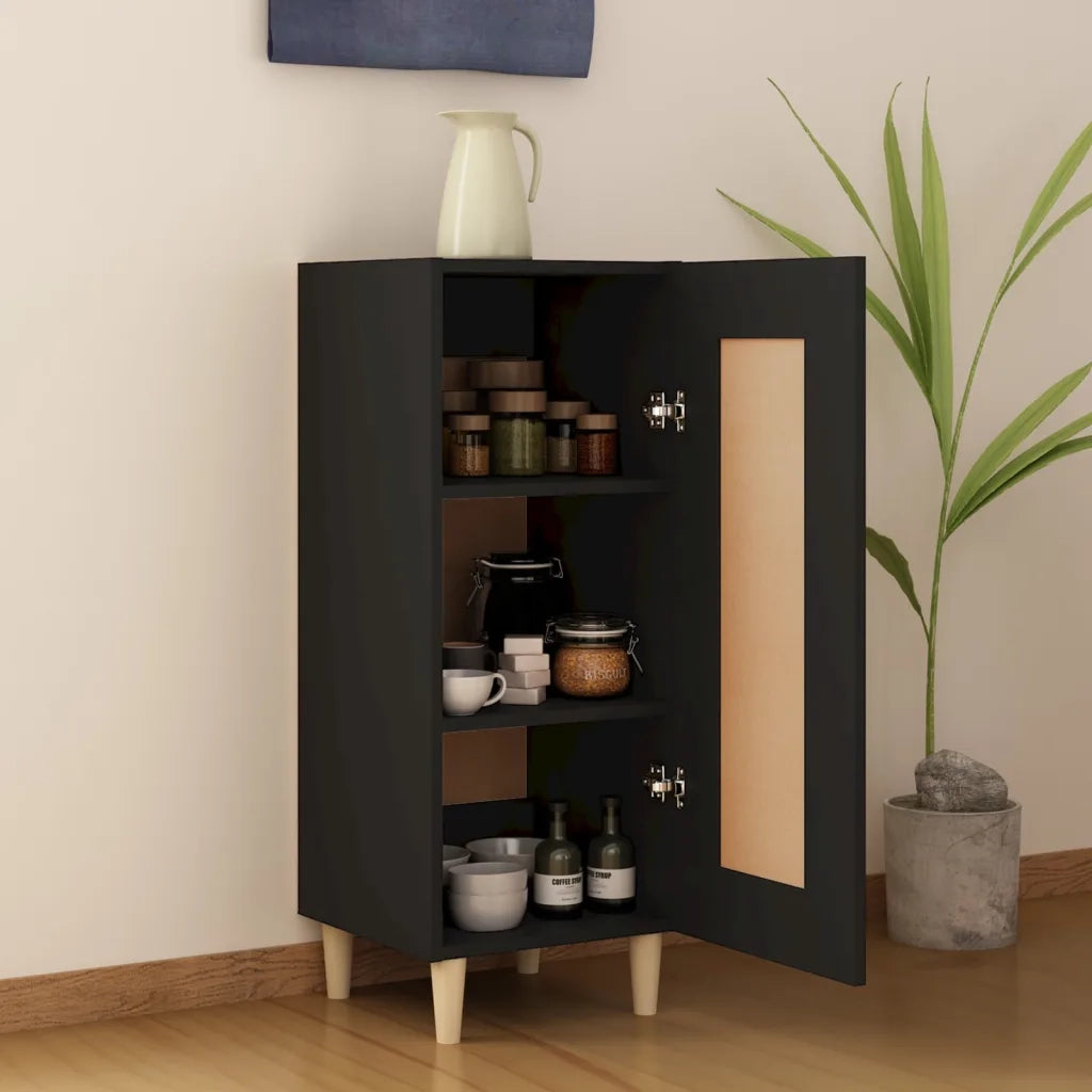 Credenza Nero 34,5x34x90 cm in Legno Multistrato 812412