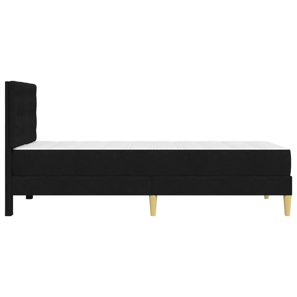 Struttura letto con materasso-Giroletto Nero 100 x 200 cm Tessuto