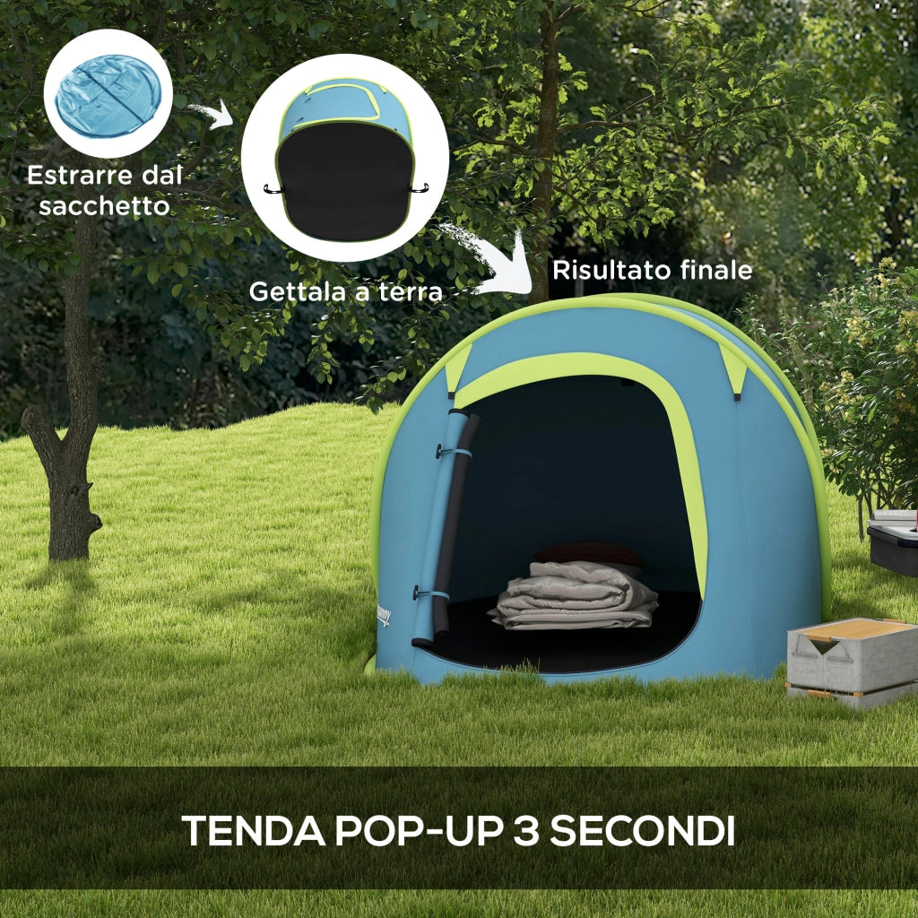 Tenda da Campeggio Pop Up Impermeabile ¨C zephmum ¨C 245x148x105 cm, Blu