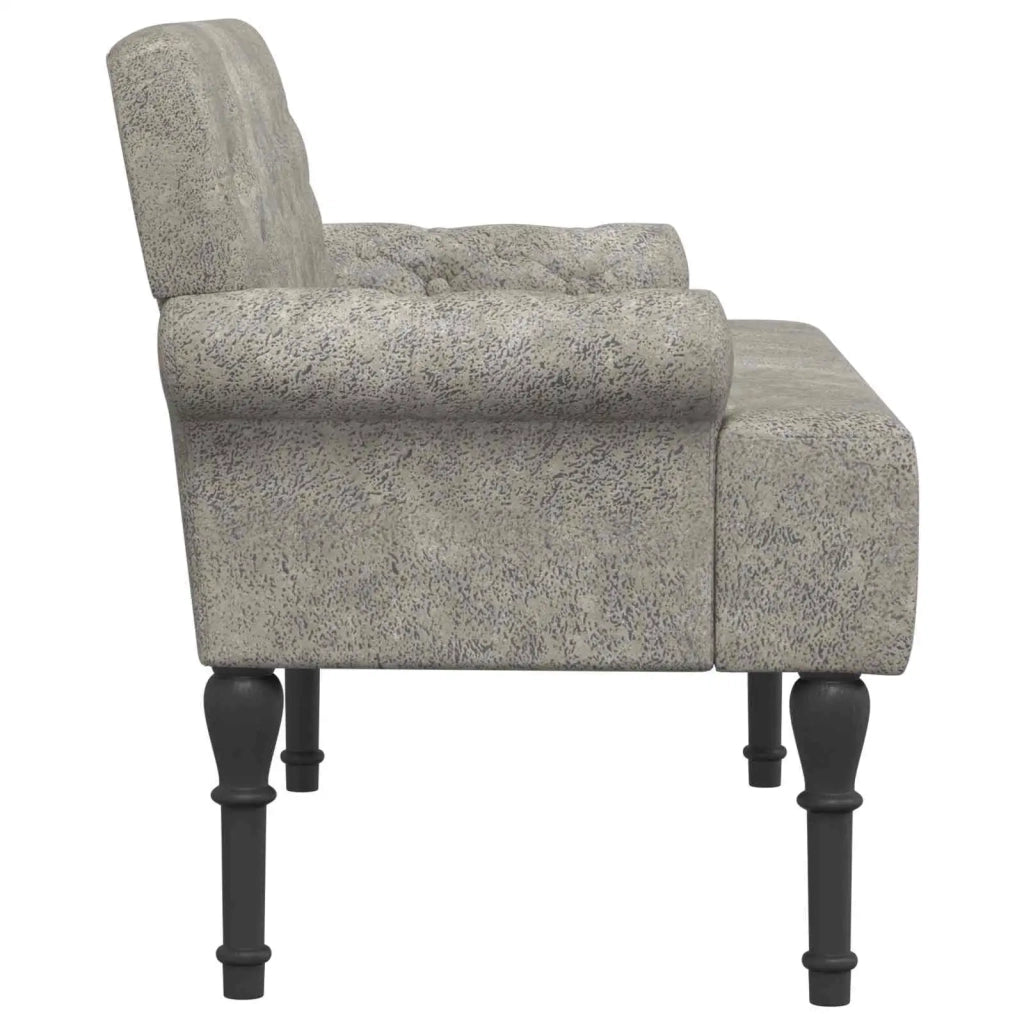 Loveseat con bottoni imbottiti Grigio Chiaro 120 x 65 x 78 cm 42041840