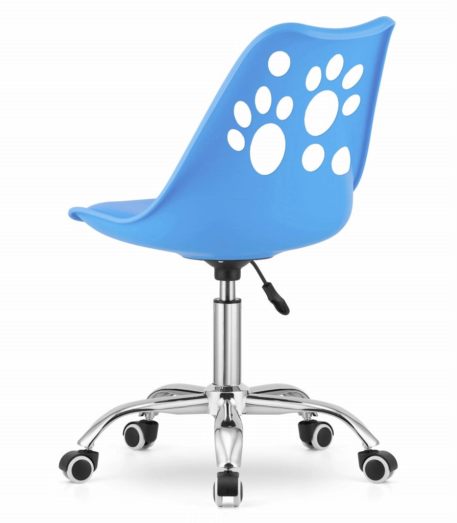 Sedia girevole ergonomica Valora PRINT blu per ufficio domestico