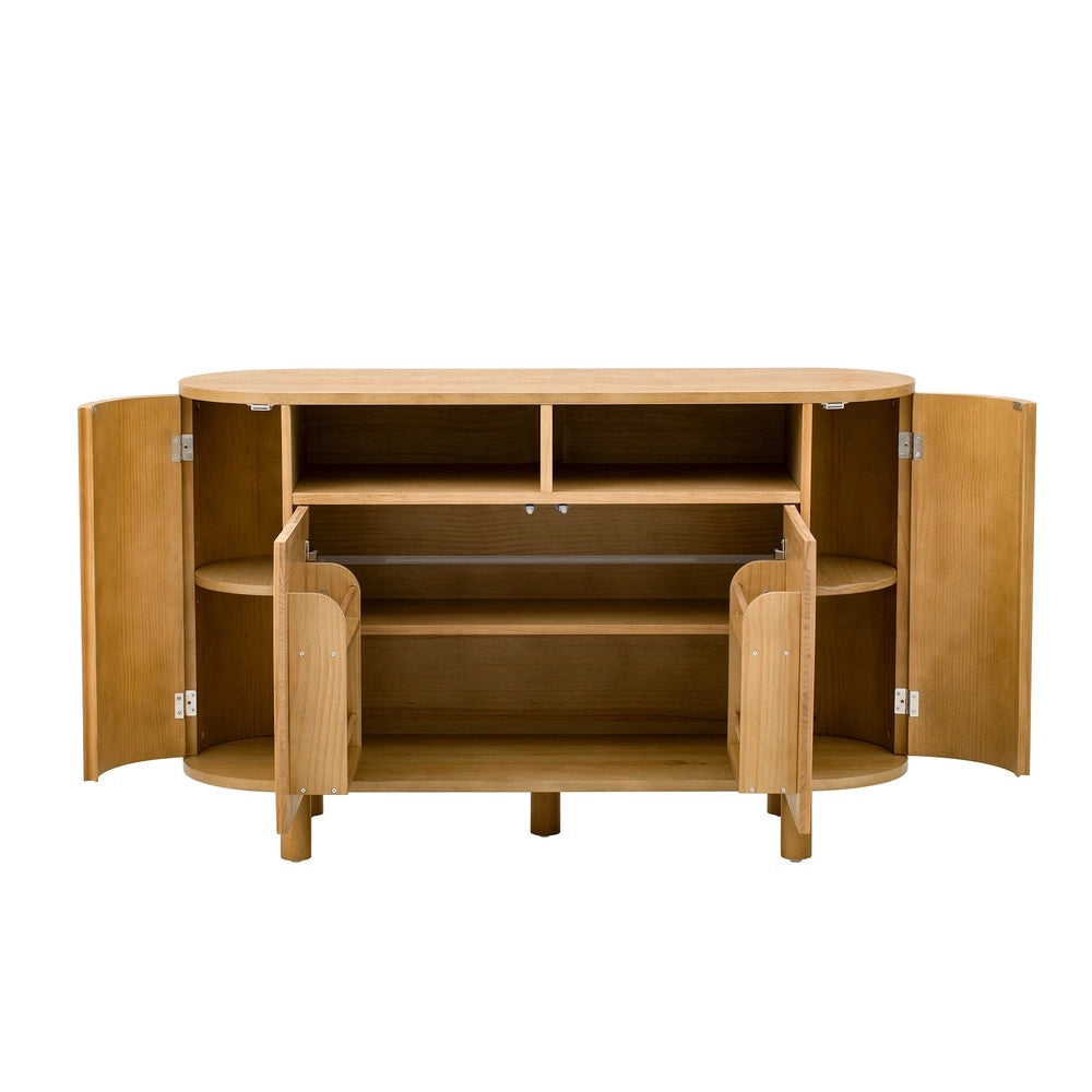Credenza Moderna con Ante e Vani ¨C MINIMAL ¨C Naturale