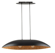 Lampada a sospensione ovale nero rame 2xE27 Gondola Sigma