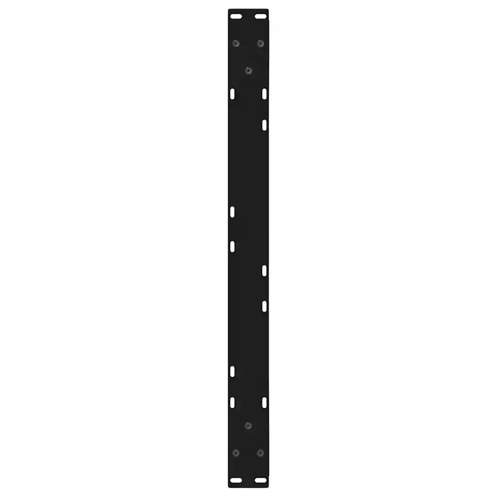 Gambe per Tavolino da Caff¨¨ 2 pz-Set di 2 Gamba per Tavolo Nere 70x(42-43,3) cm Acciaio