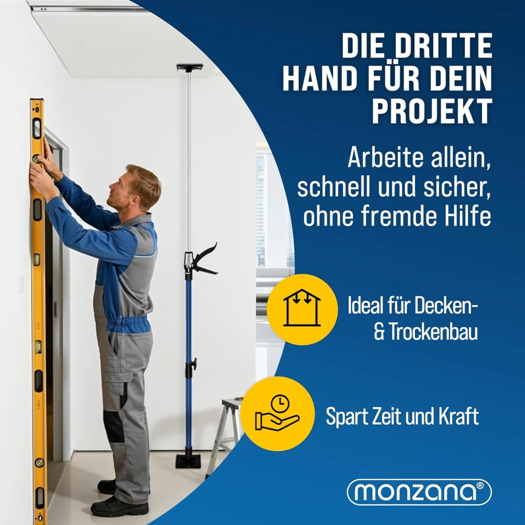 Supporto a Soffitto Set da 2 Regolabile da 115 a 290 centimetri Carico Massimo 30 chili Morsetto Telaio Parete