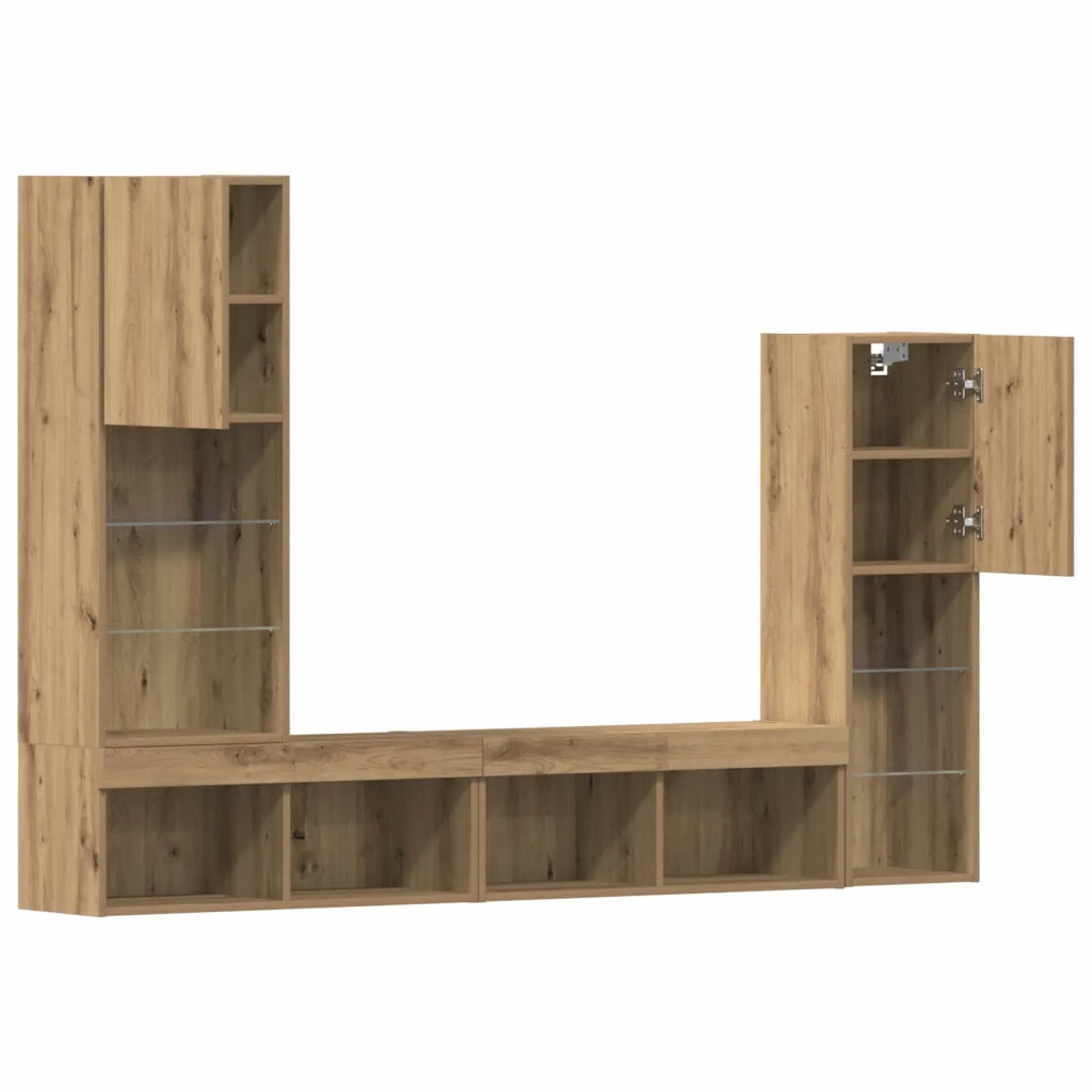 Mobile TV 4 pcs rovere artigianale Legno multistrato 3334390