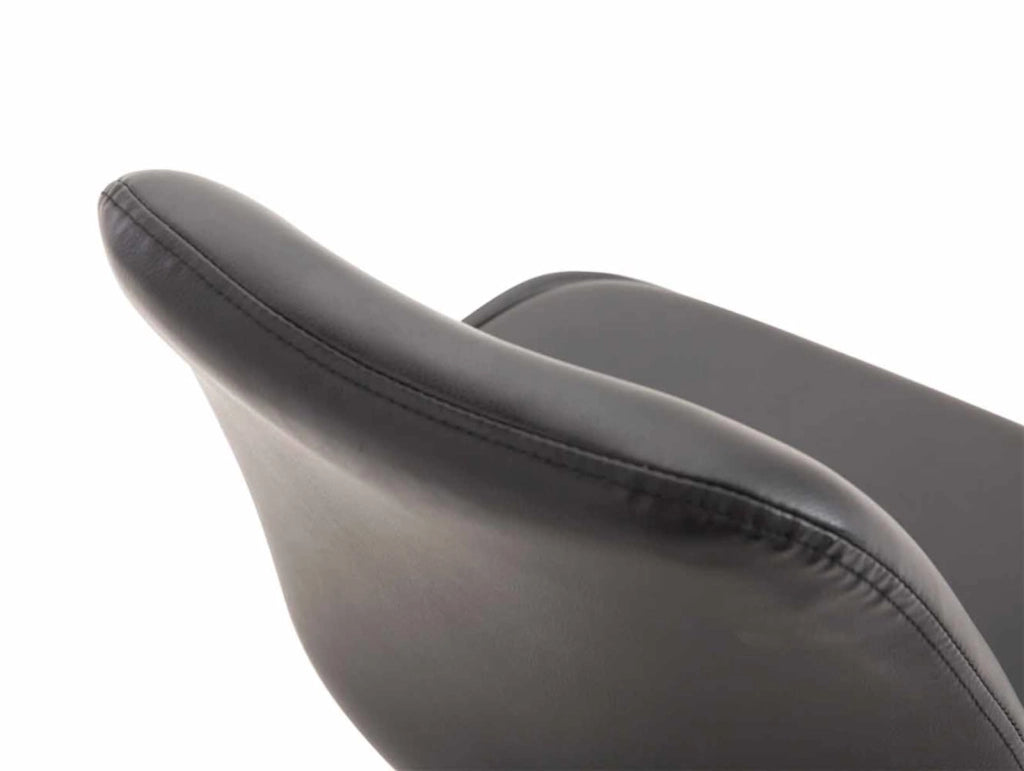 Set di 4 sedie da pranzo Maverick in ecopelle nero,nero