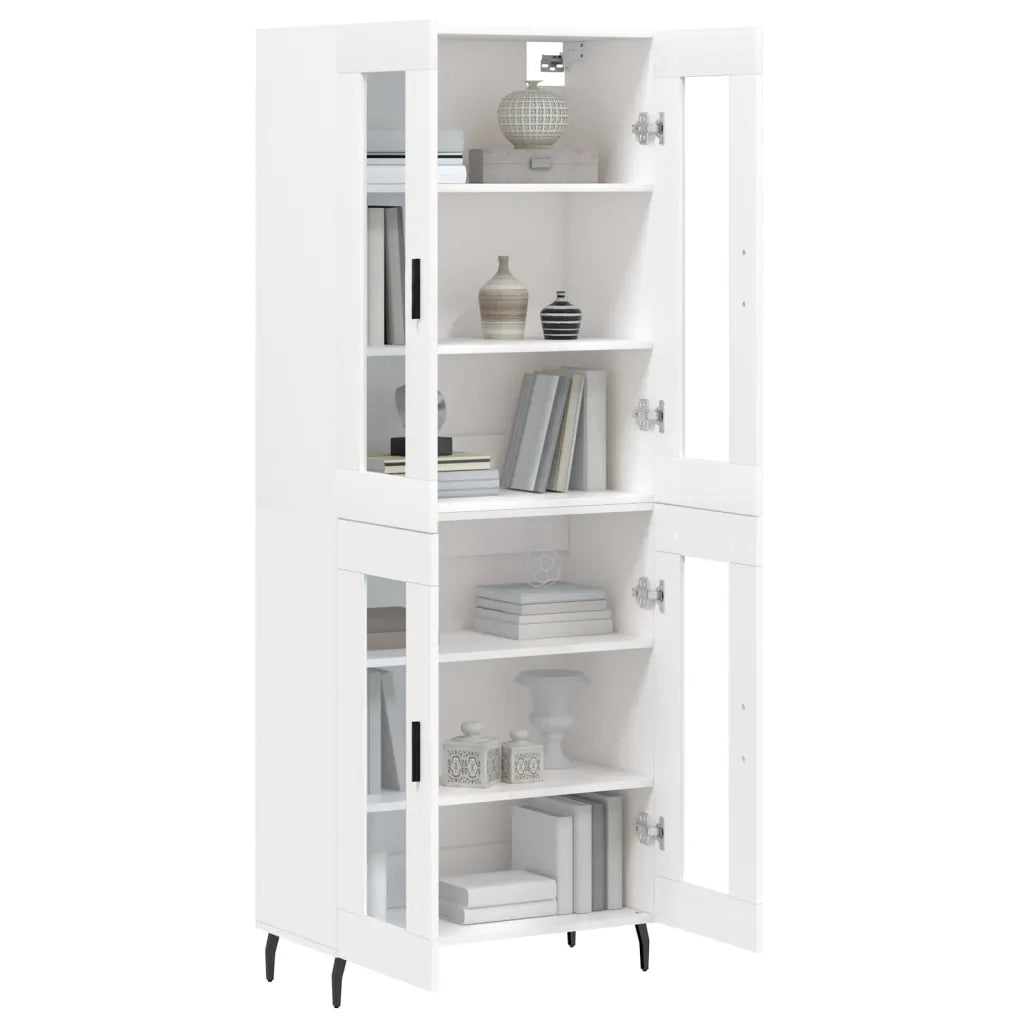 Credenza Bianca 69,5x34x180 cm in Legno Multistrato 3198289