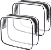 Set di trucchi trasparenti, contenitori trasparenti per liquidi, set di trucco trasparente, accessorio di viaggio per bagagli, set di trucchi trasparenti per uomo e donna (2 pezzi)