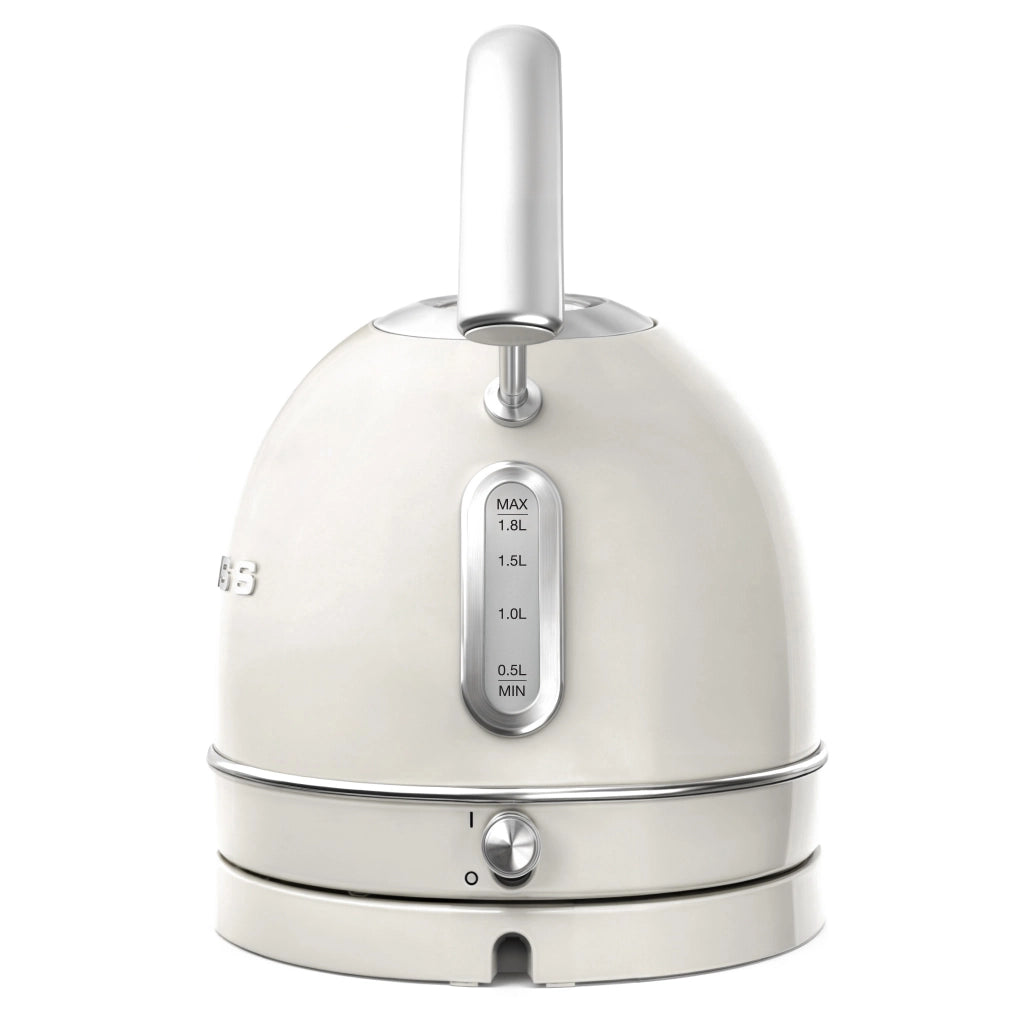 Bollitore vintage SWEISS KTL8 1,8L e base girevole a 360°C, 2200W, beige