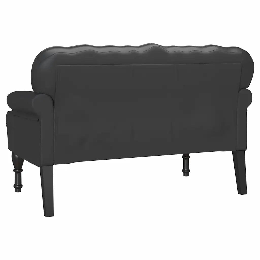 Panca Chesterfield Nero 119,5 x 64,5 x 75 cm Pelle Sintetica CFW8171456