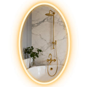 Specchio LED per Bagno Antiappannante 80x50 cm ¨C zephmum ¨C Ovale 3 Luci Regolabile