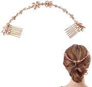 Accessori per capelli - Spazzola per capelli da sposa - Strass - Rosso scuro - 22 cm di lunghezza - Kam per capelli
