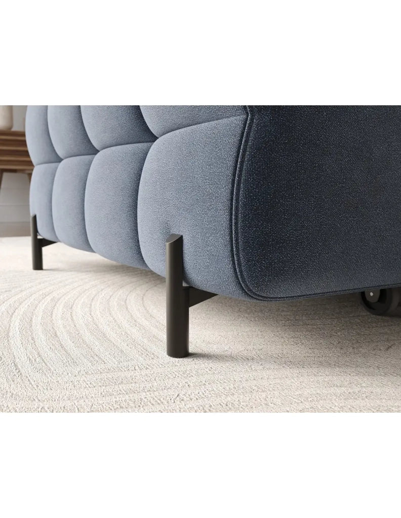 Divano angolare sinistro convertibile Blu design elegante 285x99x181cm FILTRO