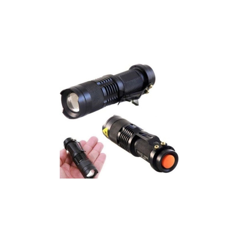 Trade Shop - Mini Torcia Lampada Impermeabile Led Cree Luce Bianca Ricaricabile Zoom 5000 Lm -