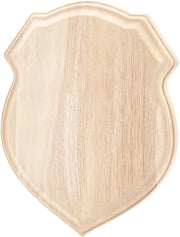 Tavola di Legno Non Finito Fatta di Legno Naturale 25 x 20 x 1,8 cm - Placca Decorativa a Forma di Scudo in Legno - Pedistallo in Legno per Display Gioielli - Tavole di Legno Bianche per Segnaletica Esterna