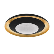 Plafoniera Moderna Canicosa 2 Policarbonato Nero Luce Led Integrato 24,5W