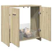 Mobile Lavabo Bagno-Armadietto da bagno Rovere Sonoma 60x33x60 cm Legno Multistrato 945107