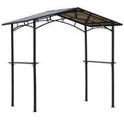 Pergola da giardino ¨C zephmum ¨C metallo nero tetto in policarbonato 250x150 cm