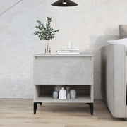 Tavolino Grigio Cemento 50x46x50 cm in Legno Multistrato 819556