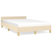 Letto matrimoniale | Letto per adulti | Giroletto senza Materasso Crema 120x190cm in Tessuto