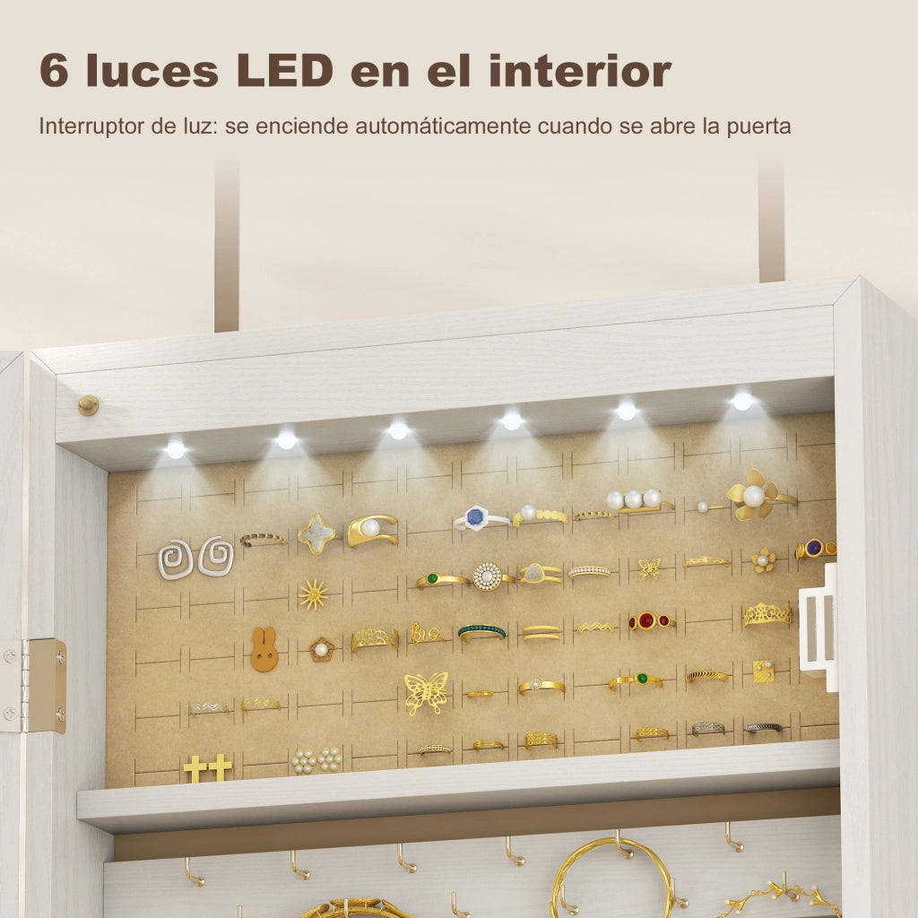 Armadio Specchio con Luci LED ¨C zephmum ¨C Bianco 60x50x15
