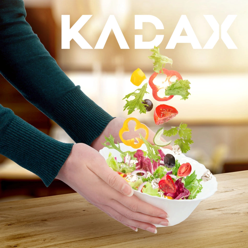 KADAX 3 ciotole in vetro per insalata, snack, bianche, 17,5 cm