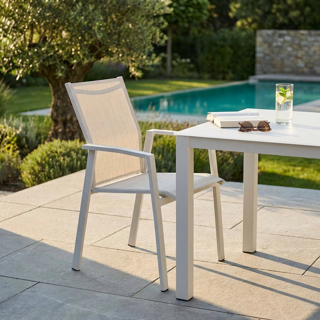Poltrona da Giardino in Alluminio Textilene cm 57x61x89 - DREW