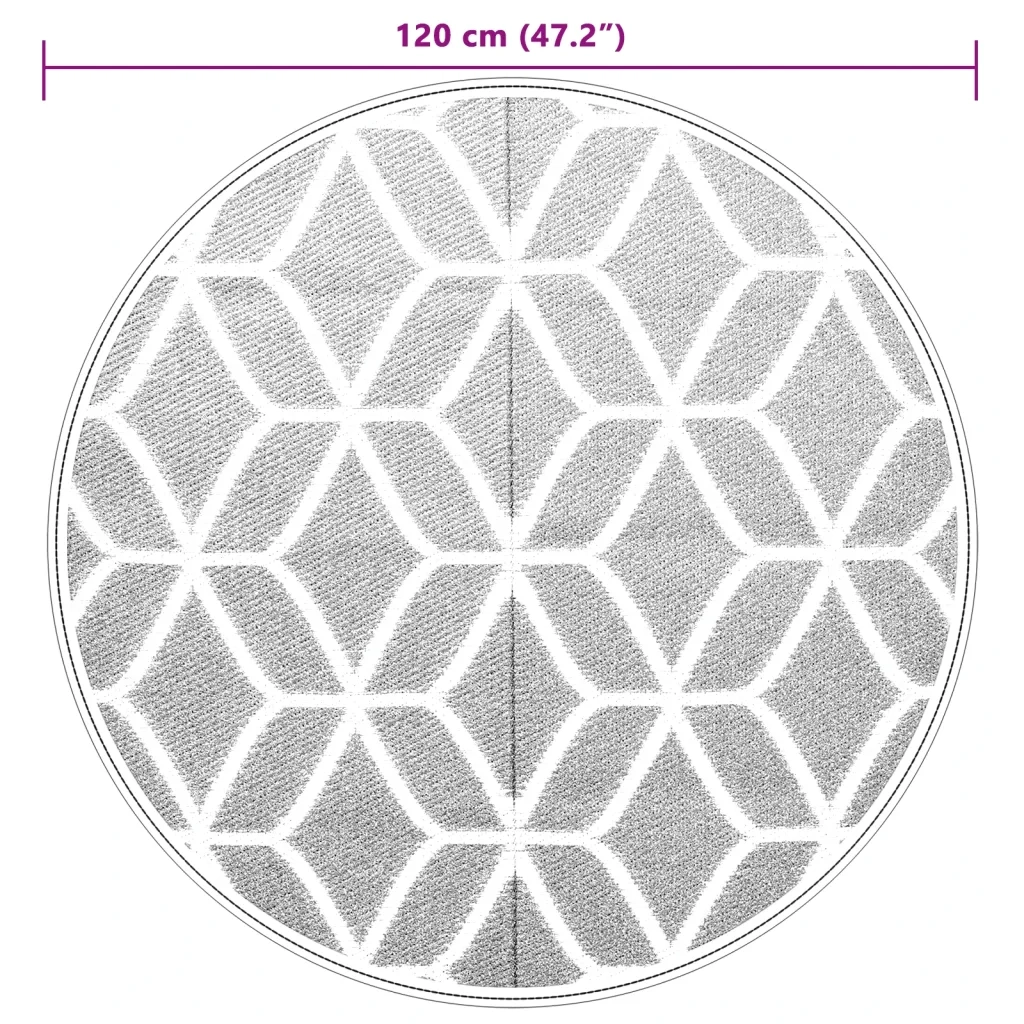 Tappeto da Esterno ARAKIL Grigio ?120 cm in PP CFW3939557