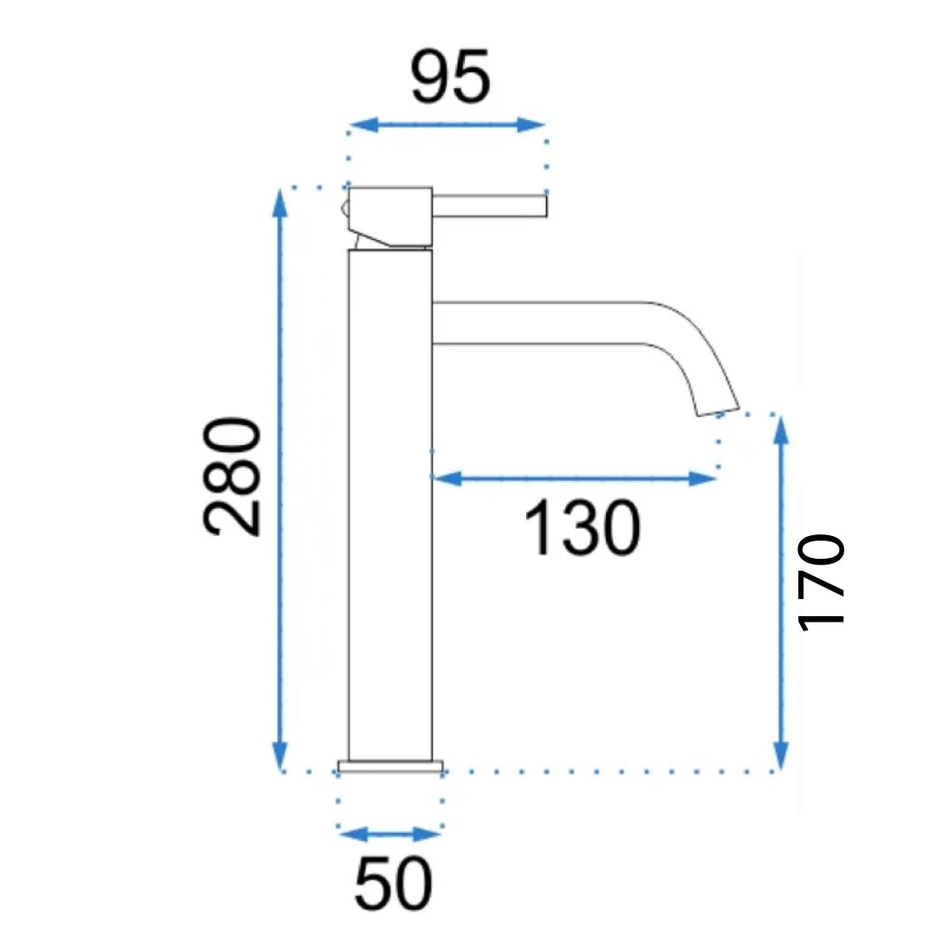 Rubinetto Da Lavabo Rea Lungo White High