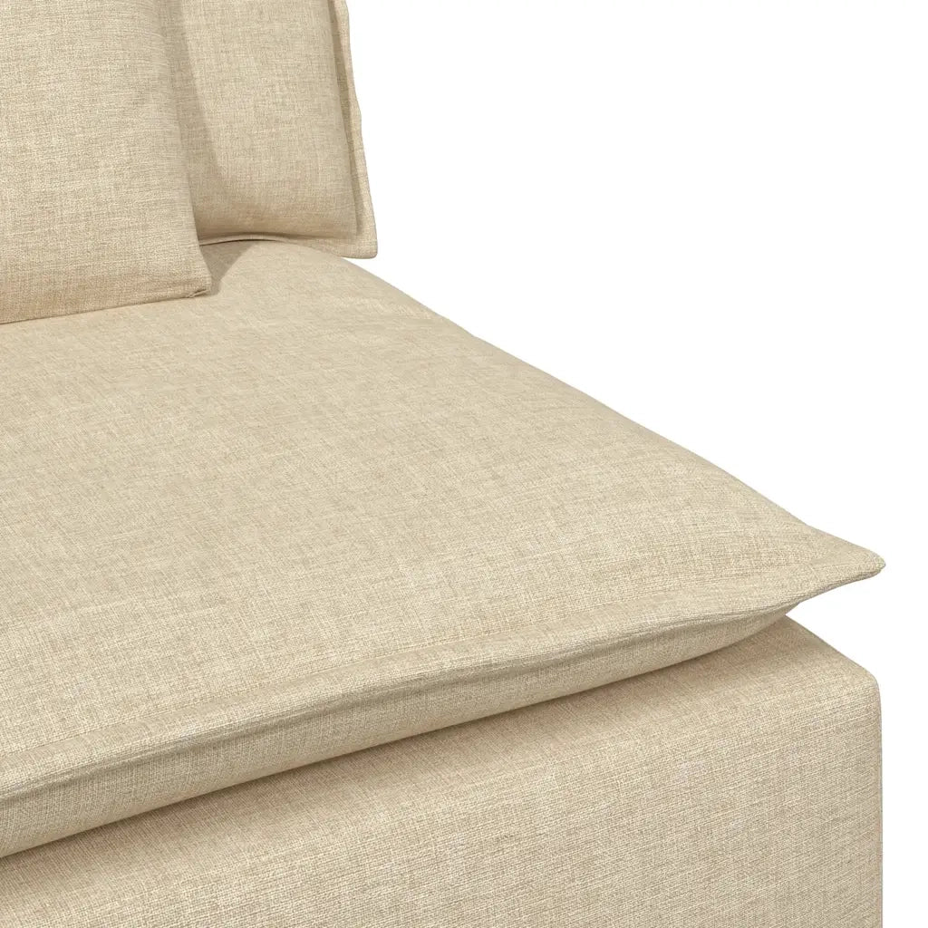 Divano Modulare con Cuscini-Sofa Modulare-Divanetto Crema