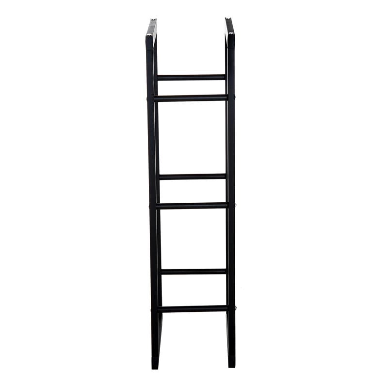 PORTA LEGNA PER CASA E GIARDINO IN FERRO NERO, 60X25X100CM