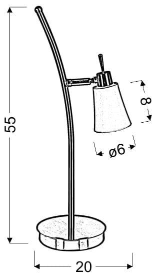 Lampada da tavolo Candellux Kroton 33-88942 oro vetro G9