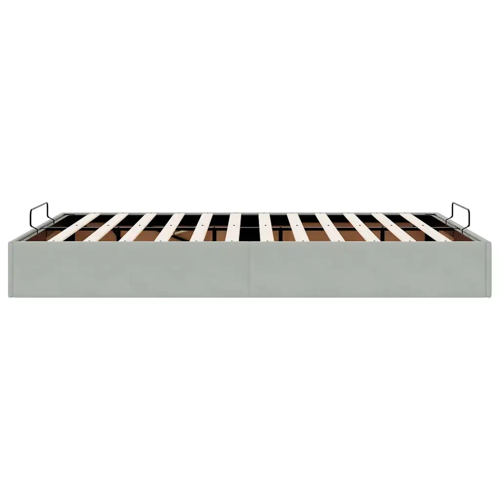 Struttura Letto Pouf senza Materasso 140x200 cm in Velluto 3310967