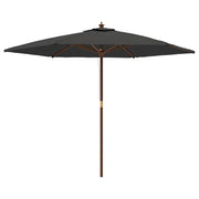 Ombrello | Parasolne da Giardino con Palo in Legno Antracite 299x240 cm