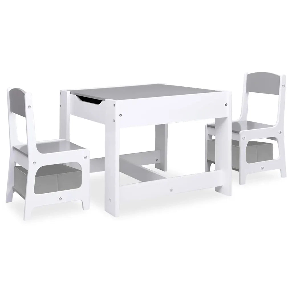 Tavolo per Bambini con 2 Sedie Bianco in MDF CFW1766261