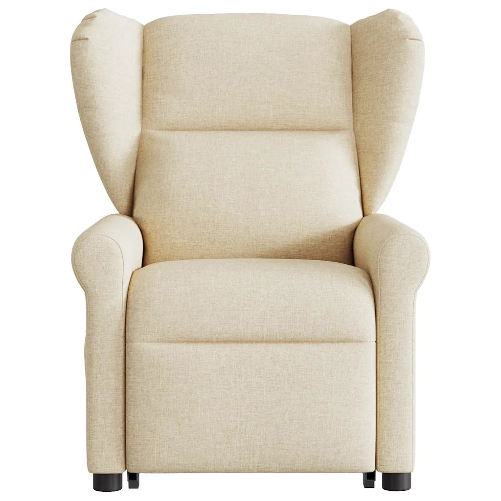 Poltrona Alzapersona Massaggiante Elettrica Crema in Tessuto 3303412